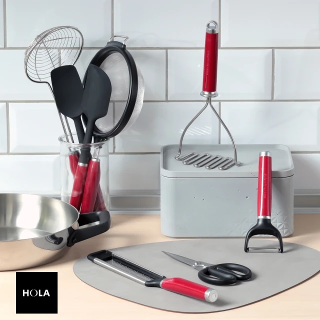 【HOLA】KitchenAid 經典系列 湯匙抹刀-經典紅