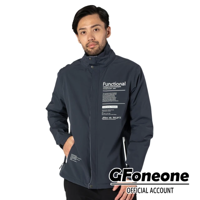 【GFoneone】GF阻菌防水法式撞色外套-全方位-夜藍(防水外套)