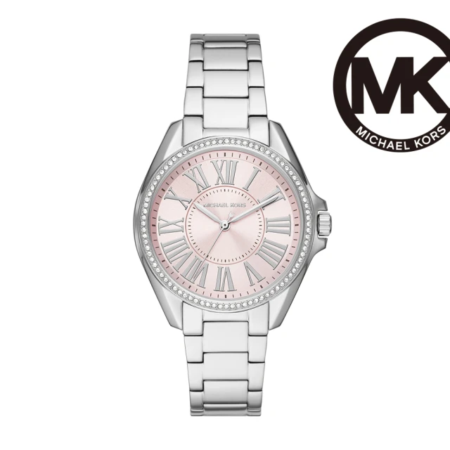 【Michael Kors】Kacie 環鑽羅馬數字女錶 銀色不鏽鋼錶帶 39MM MK6929