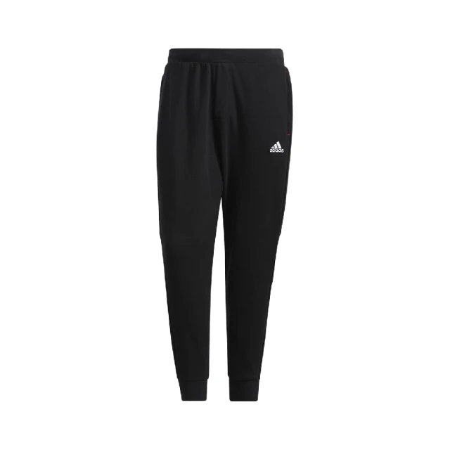 adidas 愛迪達【adidas 愛迪達】長褲 CNY Sports Pants 男款 愛迪達 三線 彈性腰頭 棉質 口袋 縮口 黑 白(HC0253)