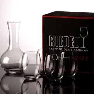 【Riedel】O系列-5件超值組買紅酒杯4入 送醒酒瓶1只