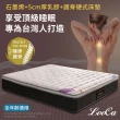 【LooCa】石墨烯遠紅外線+5cm厚乳膠硬式獨立筒床墊(雙人5尺-贈抗菌保潔墊)
