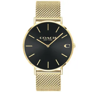 【COACH】簡約大錶盤紳士米蘭帶腕錶-41mm(14602440)