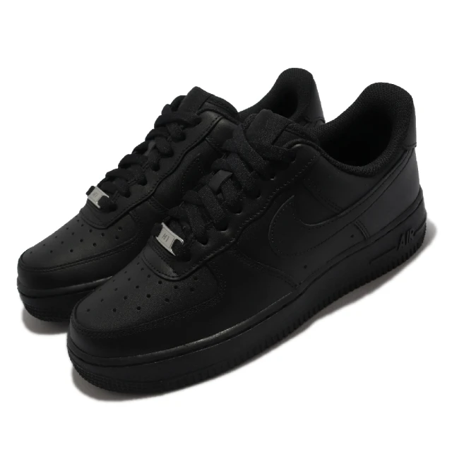 【NIKE 耐吉】休閒鞋 Wmns Air Force 1 07 女鞋 基本款 全黑(DD8959-001)