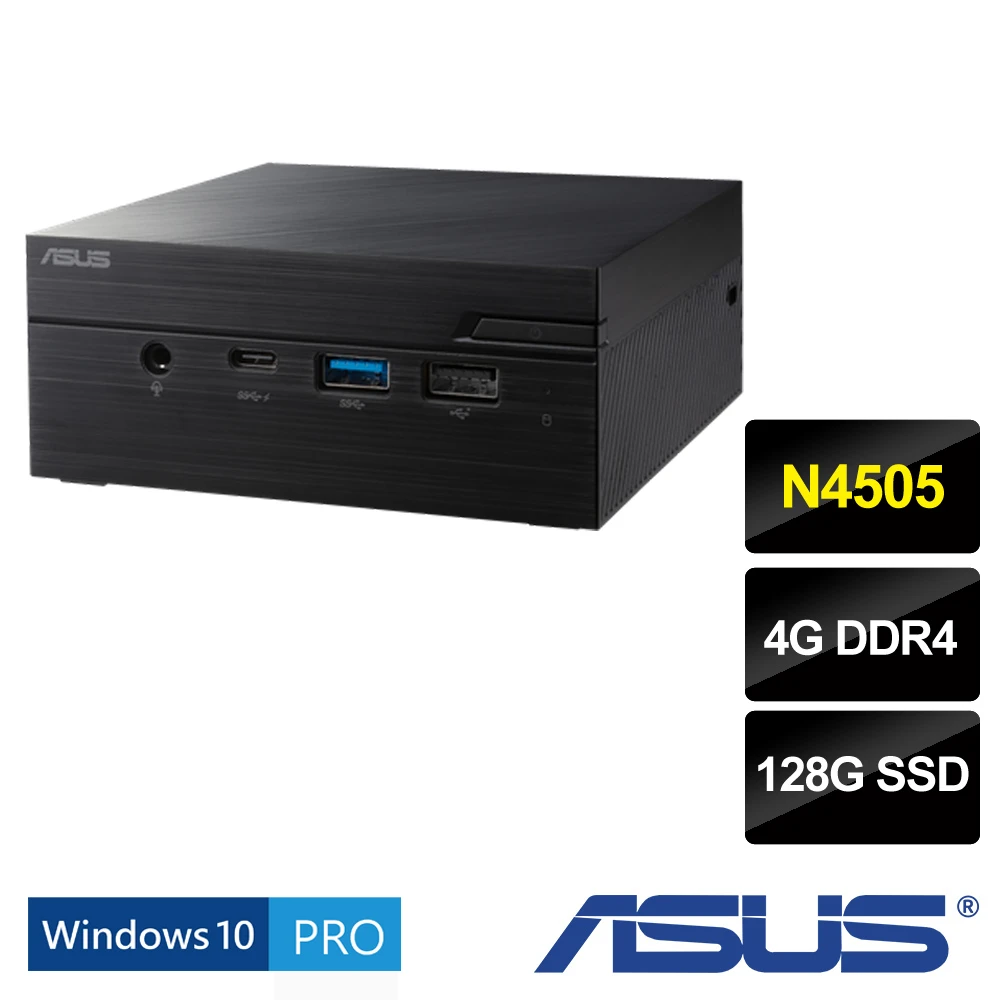 【ASUS 華碩】Mini PC PN41 雙核迷你電腦(N4505/4G/128G SSD/W10pro)