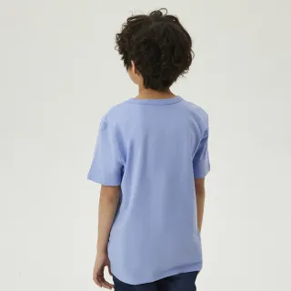 【GAP】男童 純棉印花寬鬆短袖T恤(825594-藍色)