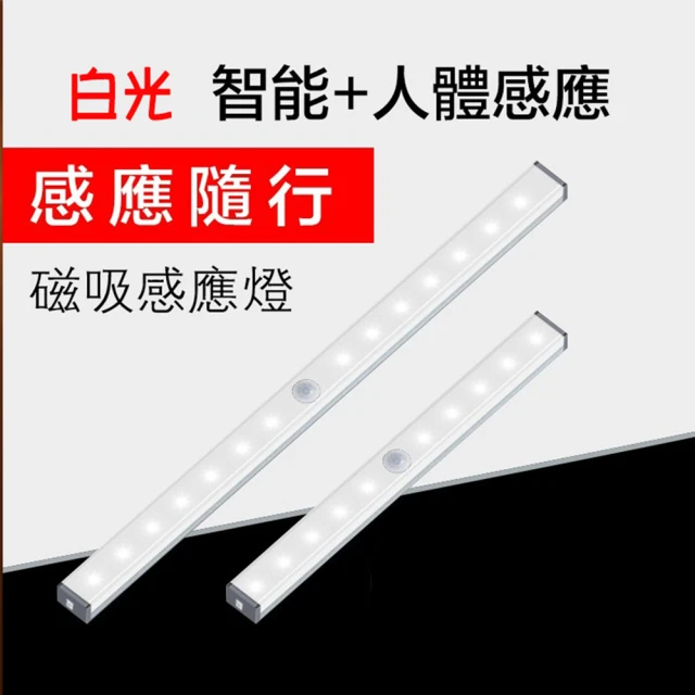 【BO雜貨】白光人體LED感應衣櫃燈 可調光30cm22珠 USB充電(小夜燈 走廊燈 櫥櫃燈 臥室床頭燈條)