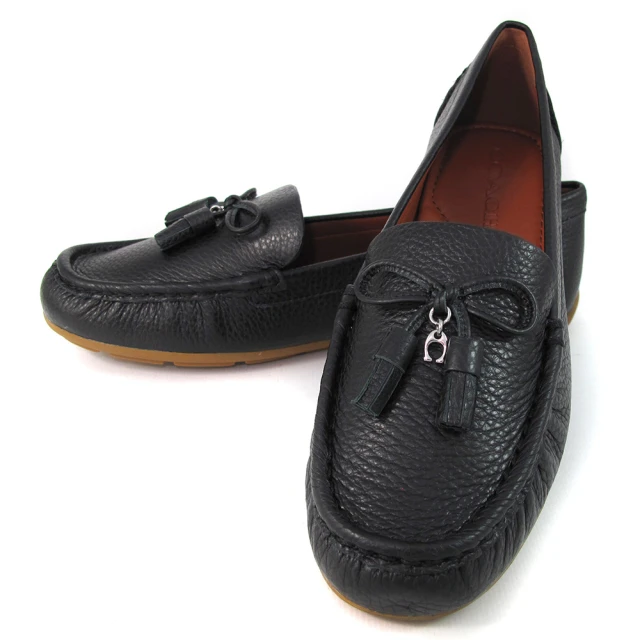 【COACH】牛皮平底鞋樂福鞋(黑色/7M)