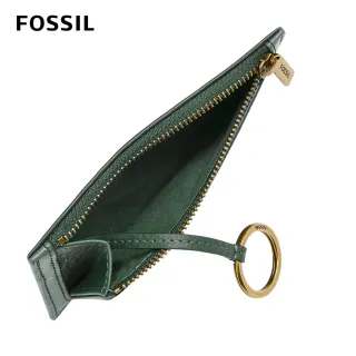 【FOSSIL】Logan 真皮卡片零錢包-冷杉綠色 SL7925297