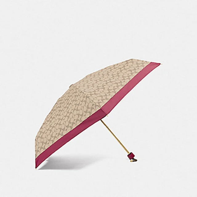 COACH【COACH】馬車LOGO輕量晴雨傘(63365胭脂)