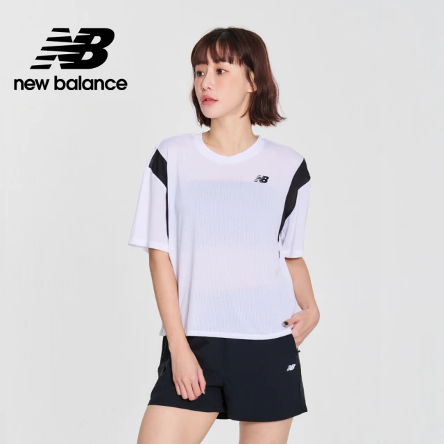 【NEW BALANCE】NB 短袖上衣_女性_白色_WT21462WT