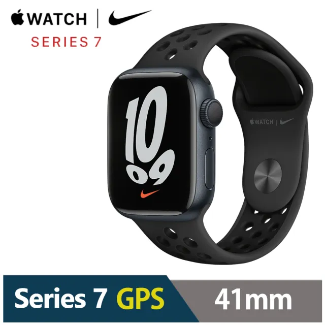 3D全屏保貼組★【Apple 蘋果】Apple Watch S7 GPS 41mm(鋁金屬錶殼搭配運動型錶帶)