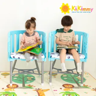 【kikimmy】百變多功能四合一嬰兒床 贈床墊+床包(嬰兒床/搖床/兒童餐椅/學習桌椅)