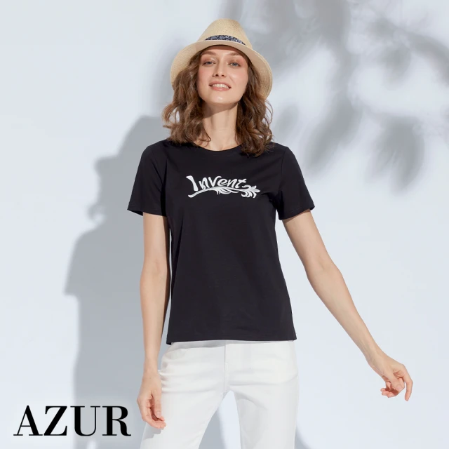 【AZUR】美式印字造型上衣