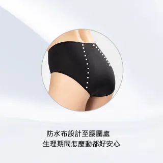 【Swear 思薇爾】i動洞系列M-XXL素面中腰夜用型生理褲(黑色)