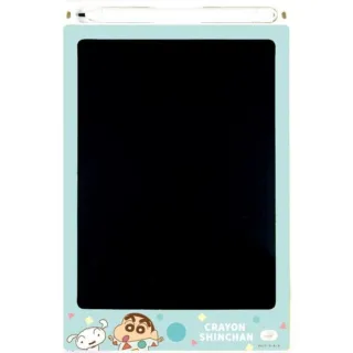 【小禮堂】蠟筆小新 8吋平板造型留言板 《藍睡衣款》(平輸品)