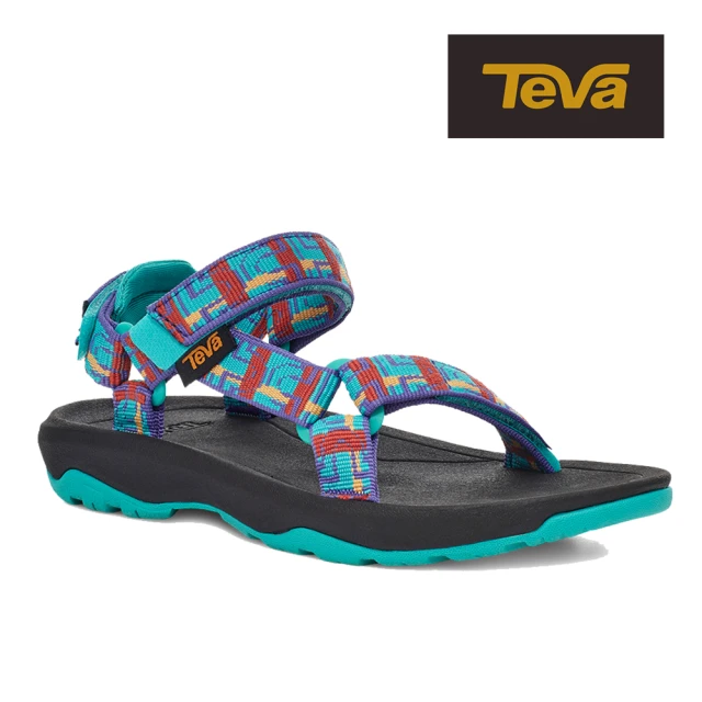 【TEVA】原廠貨 中童 Hurricane XLT2 機能運動涼鞋/雨鞋/水鞋/童鞋(圖騰大洋綠-TV1019390CNCMT)