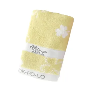 【OKPOLO】台灣製造厚磅幸運草毛巾-4入(吸水厚實柔順)