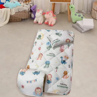 【Leafbaby】台灣製幼兒園專用可機洗精梳純棉兒童睡墊三件組(多款任選)
