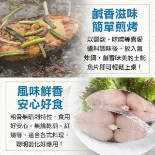 【低溫快配-愛上海鮮】厚切土魠魚片3包組(300g±10%/包)