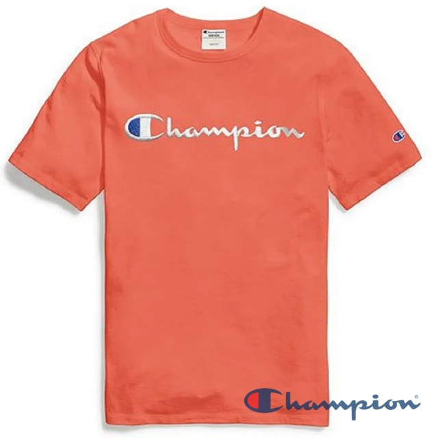 Champion【Champion】刺繡logoTee-粉紅色