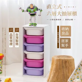 【TIDY HOUSE】MIT台灣製造-直式六小抽抽屜玩具收納櫃 多色可選(玩具櫃 收納櫃 五種可選)