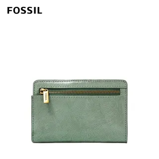 【FOSSIL】Liza 輕巧型真皮短夾-鼠尾草綠 SL6562839