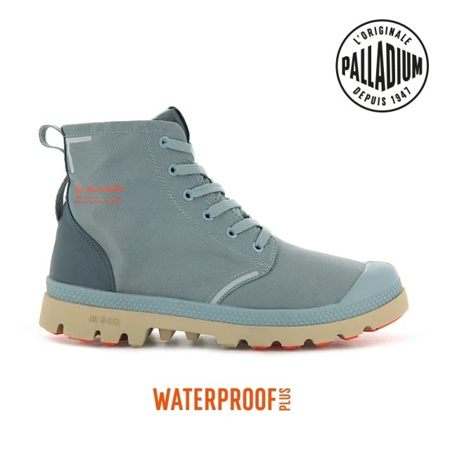 【Palladium】PAMPA LITE+ RCYCL WP+再生纖維輕量防水靴-中性-灰藍(76656-084)