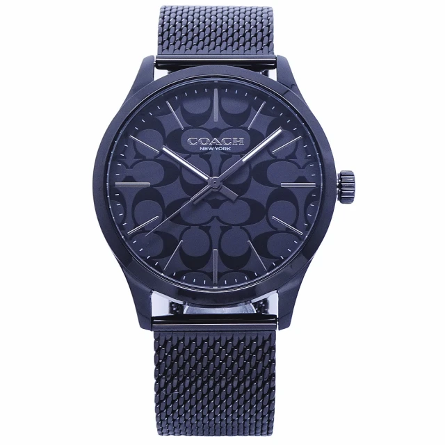 【COACH】COACH 美國頂尖精品簡約時尚米蘭造型腕錶-黑-14602575