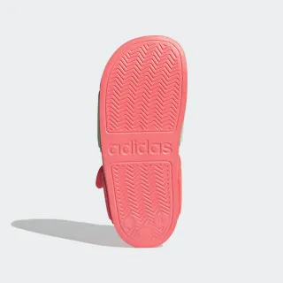【adidas 愛迪達】運動鞋 涼鞋 童鞋 兒童涼鞋 黑 ADILETTE SANDAL K(GW0345)