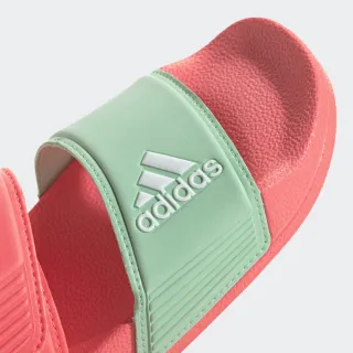 【adidas 愛迪達】運動鞋 涼鞋 童鞋 兒童涼鞋 黑 ADILETTE SANDAL K(GW0345)