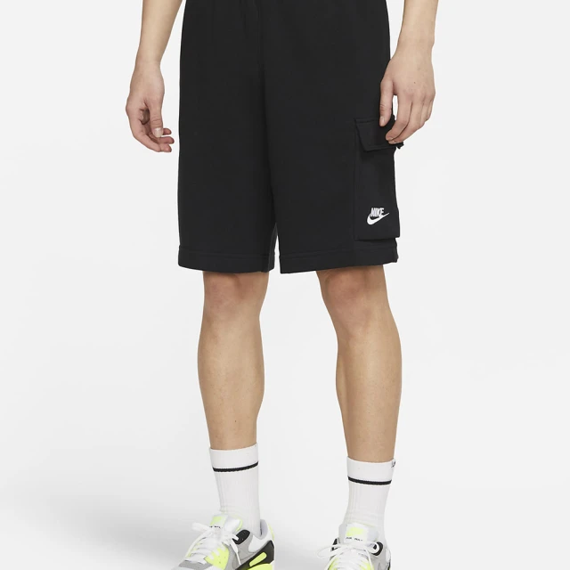 NIKE 耐吉【NIKE 耐吉】休閒短褲 運動短褲 AS M NSW CLUB FT CARGO SHORT 男款 黑(DD7015010)