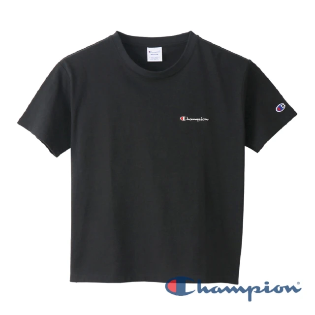 Champion【Champion】Womens草寫Logo短Tee -黑色