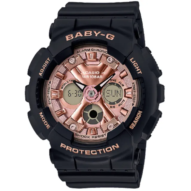 【CASIO 卡西歐】BABY-G 時尚雙顯腕錶(BA-130-1A4/速)