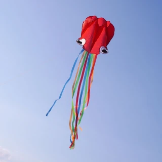 【888ezgo】八爪章魚造型風箏（軟式風箏）（全配/附150米輪盤線）