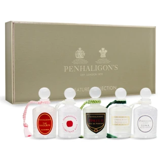 【PENHALIGON’S 潘海利根】女性香水禮盒5入組 5mlX5(伊莉莎白+女王+黑玫瑰+廣霍之匣+月亮女神-平行輸入)