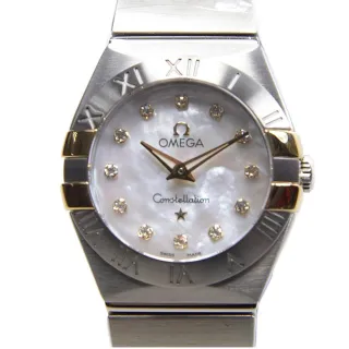 【OMEGA 歐米茄】Constellation 星座系列石英真珠母貝腕錶x24mm(123.20.24.60.55.006)