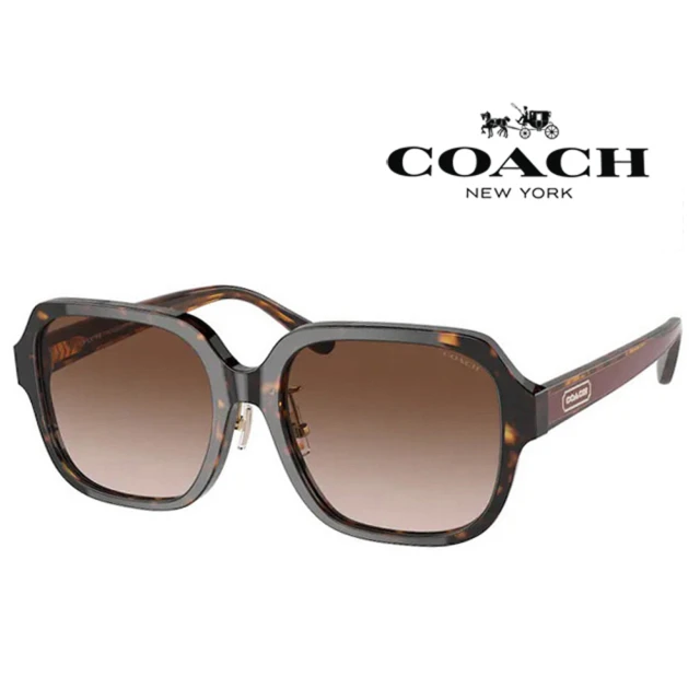 【COACH】亞洲版 時尚太陽眼鏡 舒適可調鼻墊設計 HC8335F 512013 玳瑁色框漸層茶鏡片 公司貨