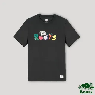 【Roots】Roots 男裝- 回歸根源系列 蔬果元素短袖T恤(鐵灰色)