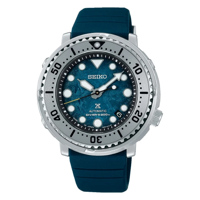 【SEIKO 精工】PROSPEX 愛海洋 200M潛水機械錶/43mm/鮪魚罐頭系列/企鵝遨游面板(4R35-04Z0G/SRPH77K1)