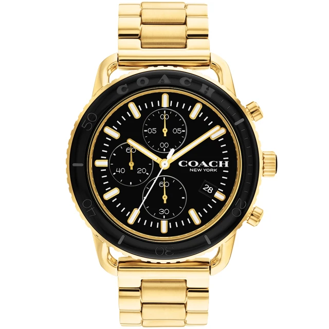COACH【COACH】陶瓷錶圈計時手錶 男錶-44mm(CO14602596)