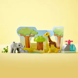 【LEGO 樂高】得寶系列 10971 非洲野生動物(大象  長頸鹿)