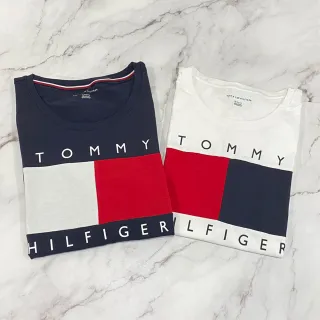【Tommy Hilfiger】Tommy 女款 大方格 短T 短袖(Tommy 女生新款 春夏新品 特色方格文字短T)