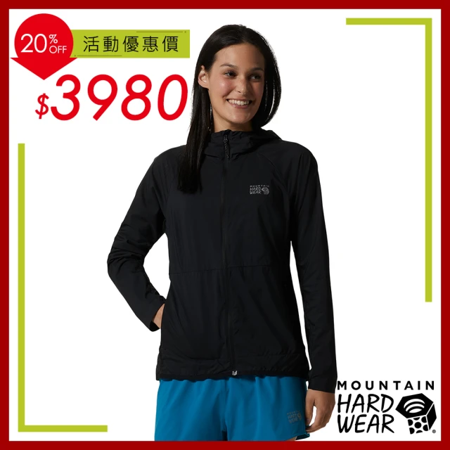 Mountain Hardwear【Mountain Hardwear】Kor AirShell Hoody Women 輕量透氣防風連帽外套 黑色 女款 #1985071