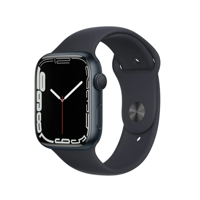 【Apple 蘋果】Apple Watch S7 GPS 45mm★充電集線底座組(鋁金屬錶殼搭配運動型錶帶)