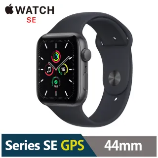 【Apple 蘋果】Apple Watch SE GPS 44mm★充電集線底座組(鋁金屬錶殼搭配運動型錶帶)