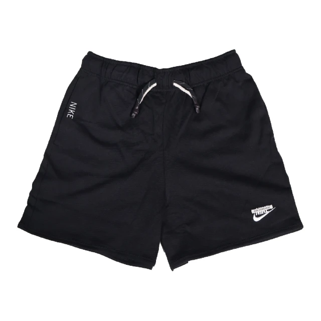 NIKE 耐吉【NIKE 耐吉】短褲 NSW Easy Shorts 女款 黑 高腰 彈性 抽繩 重磅 休閒 棉褲(DM6526-010)