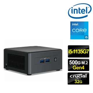 【Intel 英特爾】NUC平台i5四核{疾馳上校} 迷你電腦(i5-1135G7/32G/500G M.2)