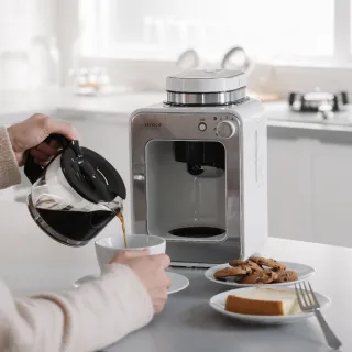 【Siroca】自動研磨咖啡機 SC-A1210W(完美白)