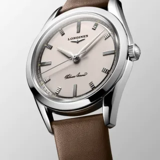 【LONGINES 浪琴 官方授權】Heritage 經典復刻機械腕錶 / 38.5mm(L2.834.4.72.2)